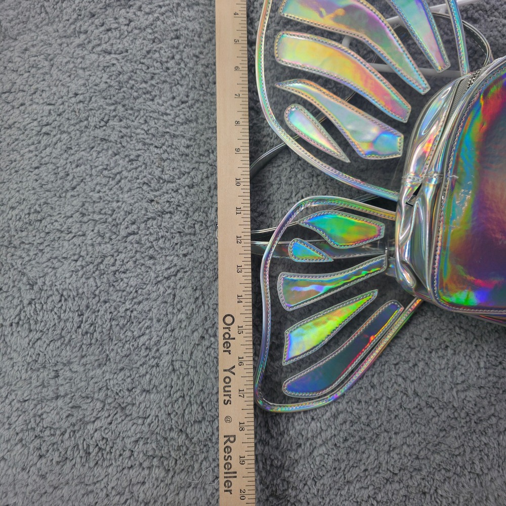Current Mood Holographic Butterfly Wing Mini Backpack Iridescent Fairy Bag - Picture 11 of 14